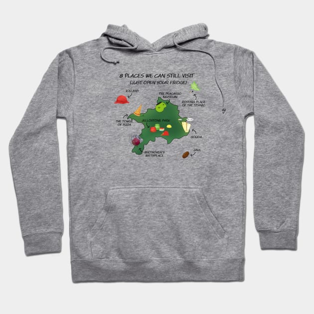A travel map for foodies during lockdown Hoodie by shackledlettuce